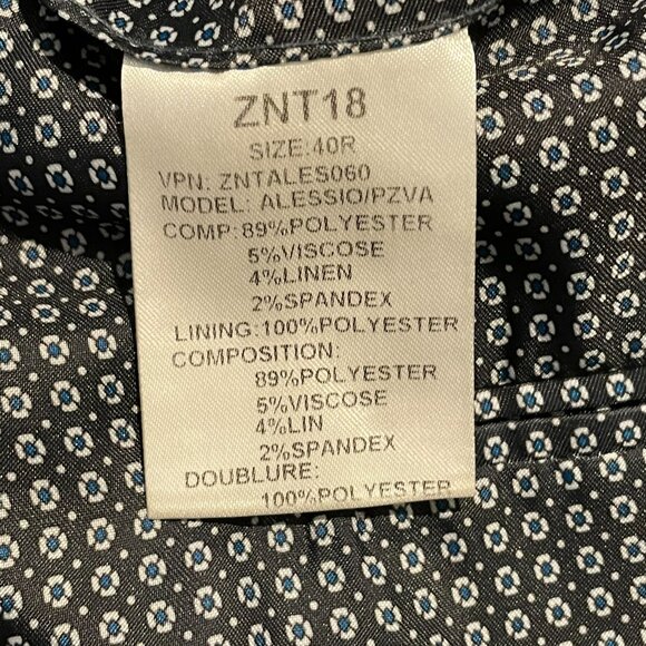 Zanetti ZNT18 2 Piece Suit 40R Blue - Picture 5 of 11